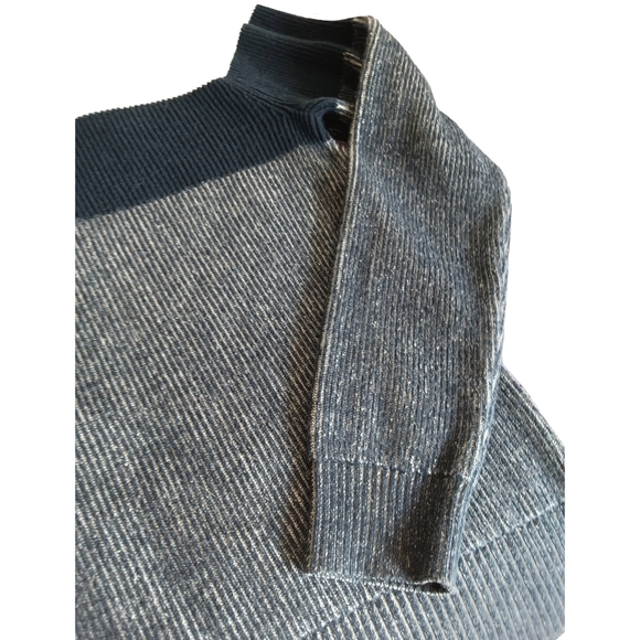 Banana Republic Men's Button Up Sweater - Cream, Navy, Gray Coastal, Preppy - Picture 3 of 11